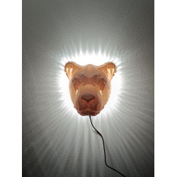 Lion avec crinière lumineuse