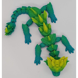 Dragon articulé multicolore