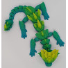 Dragon articulé multicolore
