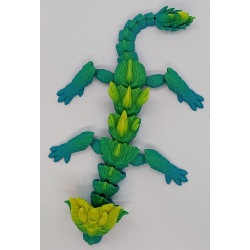 Dragon articulé multicolore