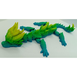 Dragon articulé multicolore