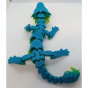 Dragon articulé multicolore