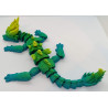 Dragon articulé multicolore