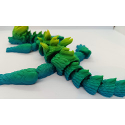 Dragon articulé multicolore