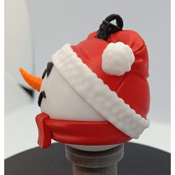 Boule de sapin : bonhomme de neige
