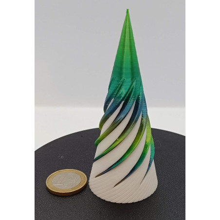 Petit sapin de noël effet tourbillonnant - multicolore