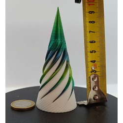 Petit sapin de noël effet tourbillonnant - multicolore