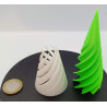 Petit sapin de noël effet tourbillonnant - vert fluo