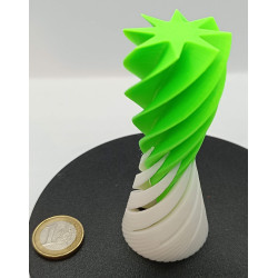 Petit sapin de noël effet tourbillonnant - vert fluo