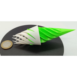 Petit sapin de noël effet tourbillonnant - vert fluo