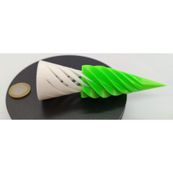 Petit sapin de noël effet tourbillonnant - vert fluo