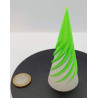 Petit sapin de noël effet tourbillonnant - vert fluo