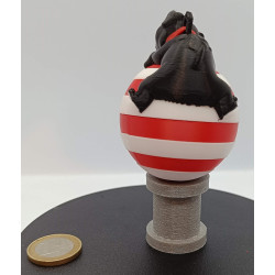 Boule de sapin : chien endormi