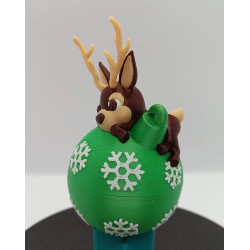 Boule de sapin : petit renne