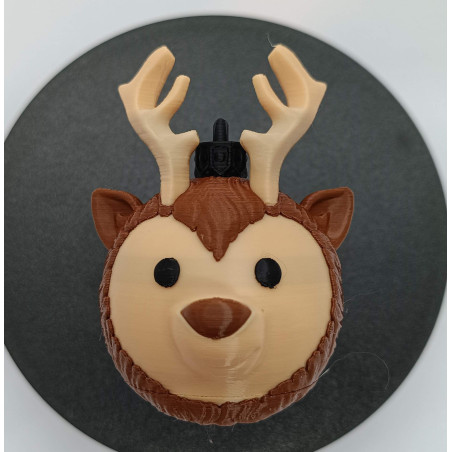 Boule de sapin : tête renne