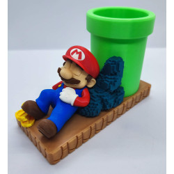 Pot à crayon Mario endormi