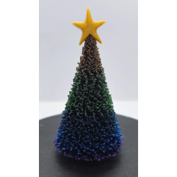 Petit sapin de noël avec son étoile - multicolore