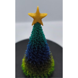 Petit sapin de noël avec son étoile - multicolore