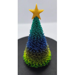 Petit sapin de noël avec son étoile - multicolore