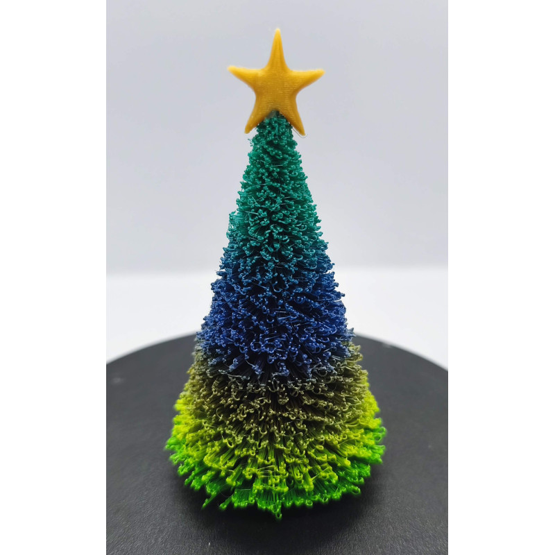 Petit sapin de noël avec son étoile - multicolore