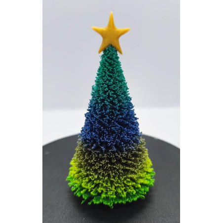 Petit sapin de noël avec son étoile - multicolore