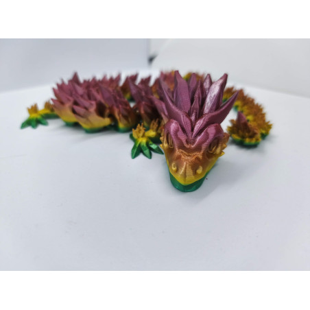 Dragon articulé multicolore - Grand modèle