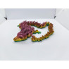 Dragon articulé multicolore - Grand modèle